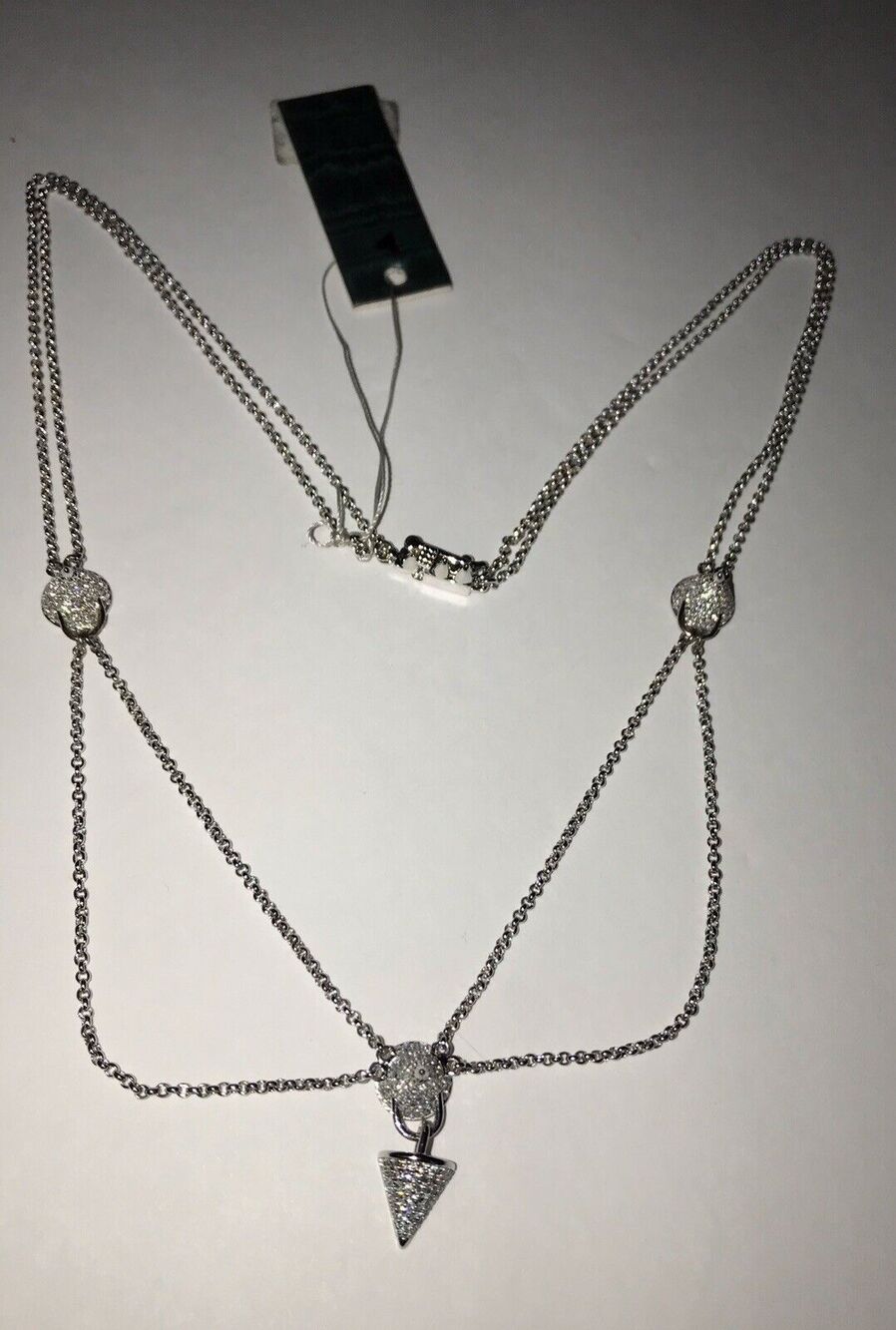 EDDIE BORGO Pave Crystal Cones & Chain NECKLACE NWT